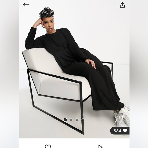 Asos black maxi dress. Worn once. Excellent condition - Picture 4 of 4